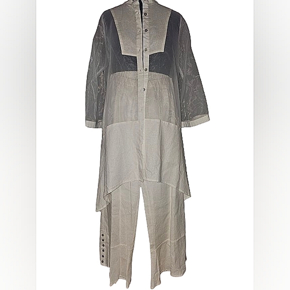 NWT LISA RENE, 3 PIECE LINEN/SHEER PANT SUIT SIZE M - Picture 8 of 15